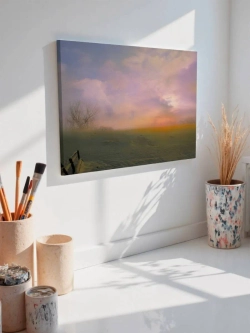 Картина на стену 40 X 50 Поле в тумане