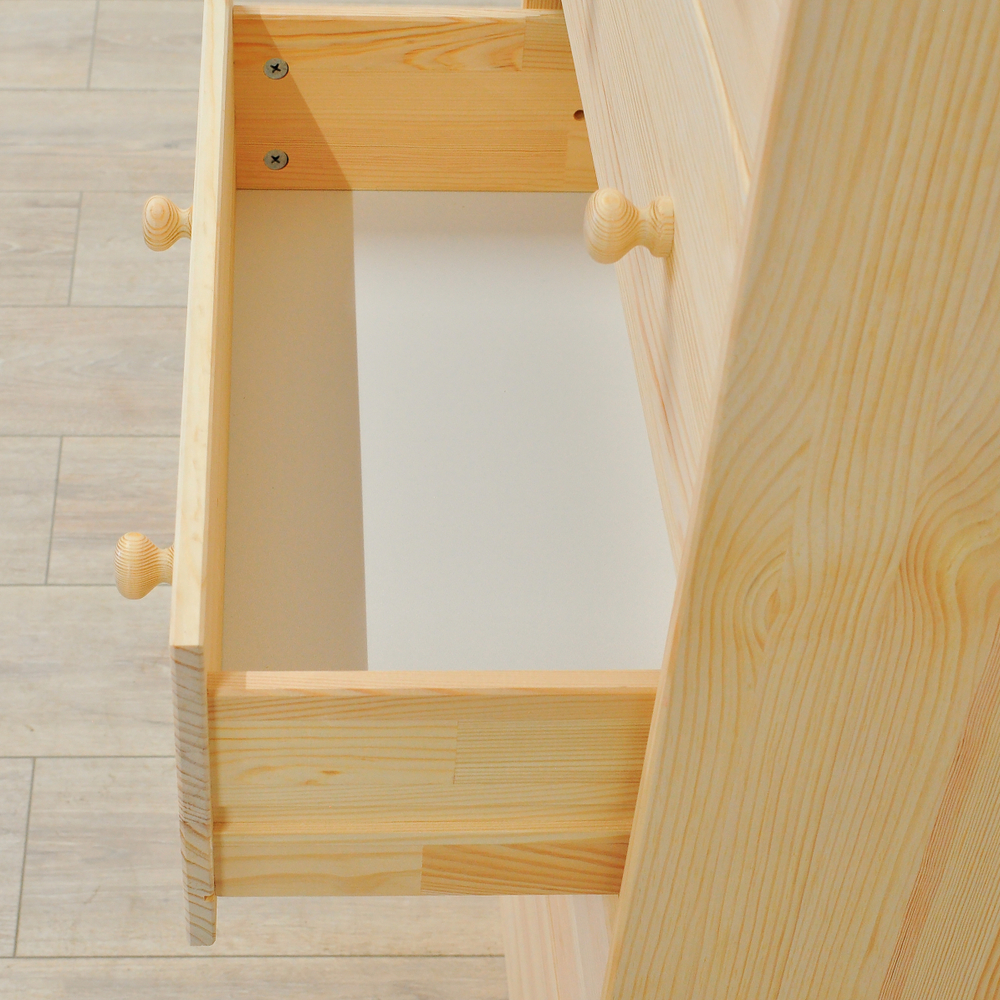 Высокий деревянный комод Раст с ящиками, из массива дерева