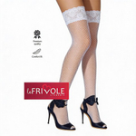 Чулки в сетку Le Frivole Sense, белый, L/XL