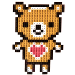 Алмазная мозаика 9*9см «Медвежонок» P158