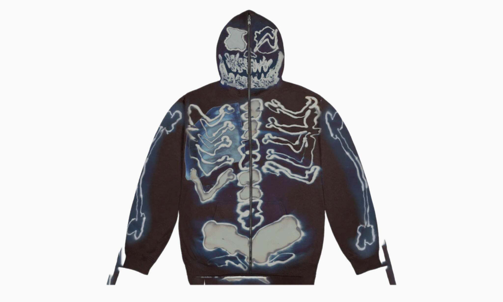 Travis Scott Cactus Jack For Fragment Skeleton Graffiti Full Zip Hoodie "Multi"
