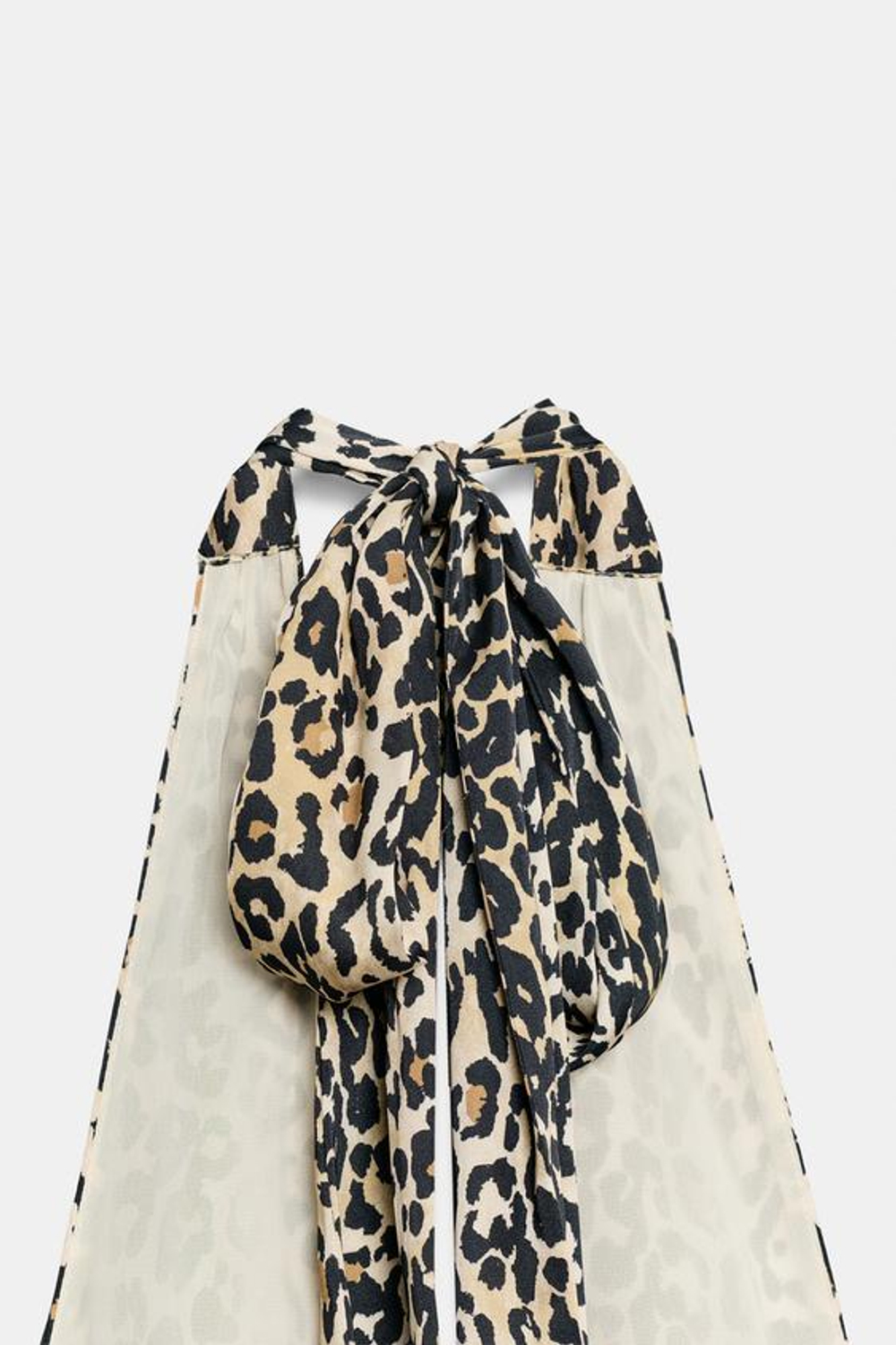 ZARA ДЛИННОЕ АТЛАСНОЕ ПЛАТЬЕ ХАЛТЕР, ЛЕОПАРДОВЫЙ
