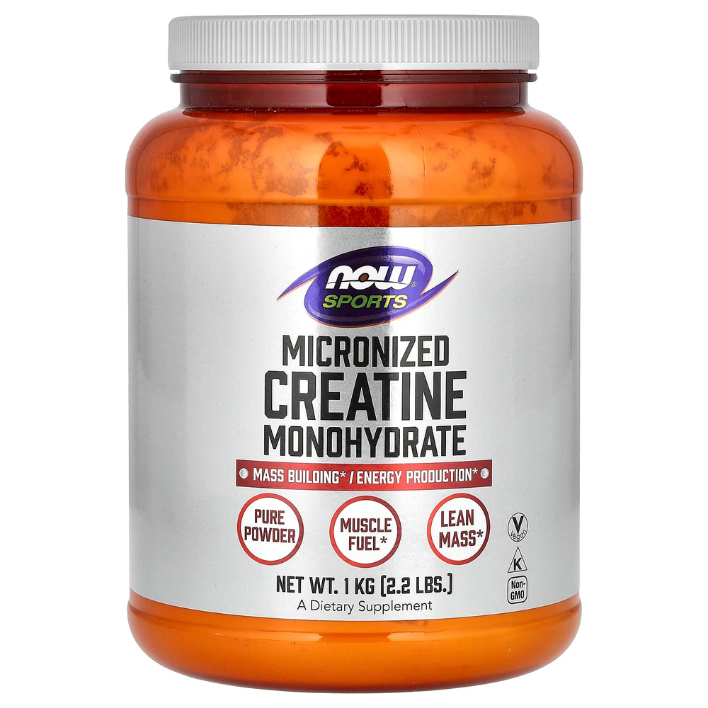 NOW Foods, Sports, микронизированный моногидрат креатина, 1 кг (2,2 фунта)