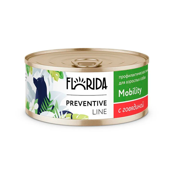 Влажный корм Florida Preventive Line Mobility, для собак, с говядиной, 100 г