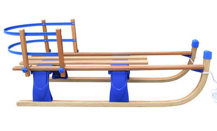 Детские складные деревянные санки со съемной спинкой Small Rider Fold Compact 2