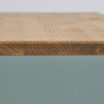 Скамья в прихожую Неаполь 93х50х39 см из массива сосны, деревянная обувница, эвкалипт антик