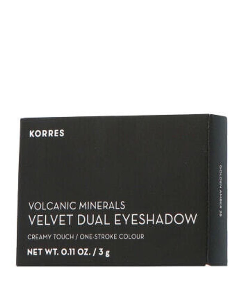 Korres Volcanic Minerals Velvet Dual Eyeshadow Palette Golden Amber 28 (3 g)