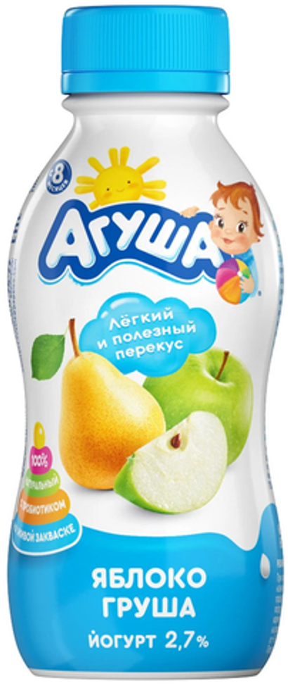 Йогурт Агуша ЯблГруша 2,7%% 180г