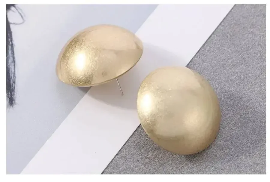 Серьги матовые Base, Золотые