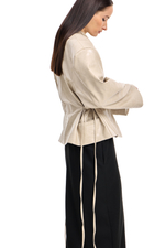 Куртка кожаная SAVAGE Ivory