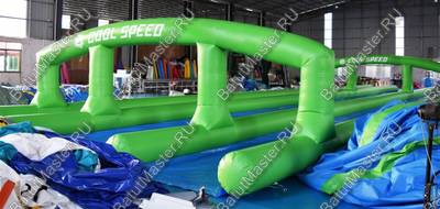 Водная горка без надувного дна, на подкачке ТУРБО «Капля большая», 137*7,28*2,4 метров