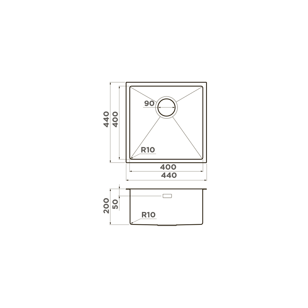 Мойка Omoikiri Taki 44-U/IF-GB нерж. сталь | Графит