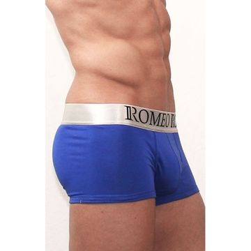 Мужские трусы боксеры индиго Romeo Rossi Steel  Blue Trunks RR00003