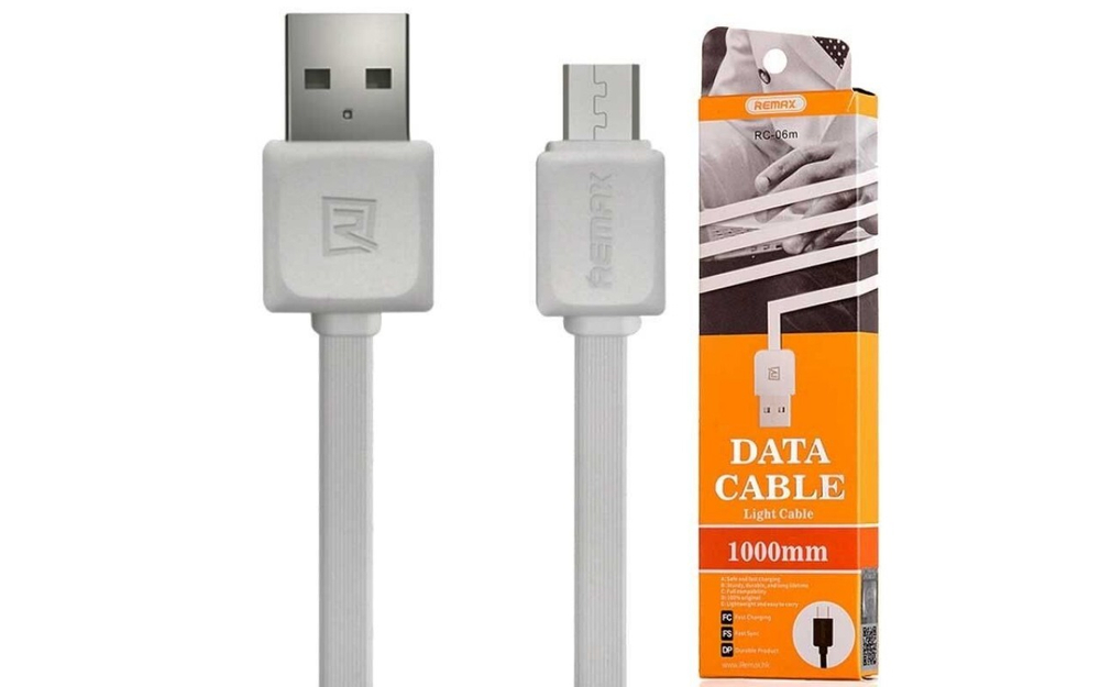 Кабель 1m USB/Micro RC-06m Light Speed Remax white