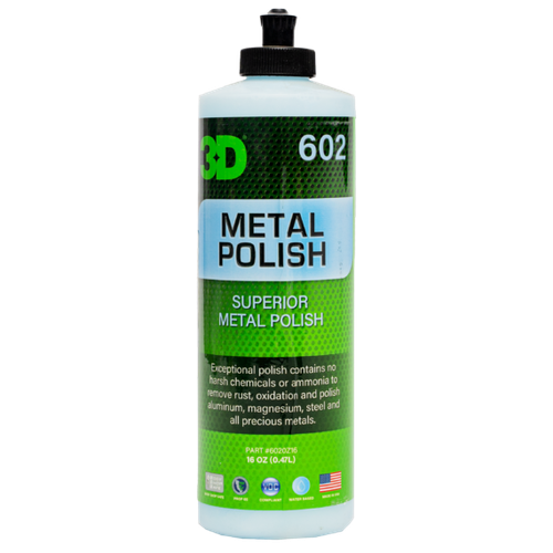 3D Полироль для металла  Полировальная паста Metal Polish w/Cap 16 Oz VOC Compliant  0,48л  , 602OZ16
