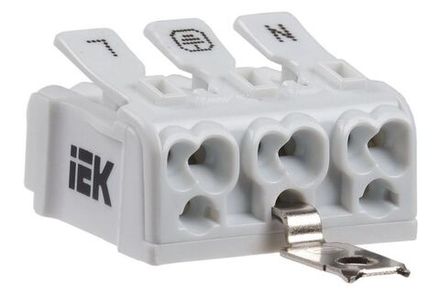 Клемма пружинная соединительная КСПз3-L+N+PE IEK UKZ-B06-3P-F0-E1-10