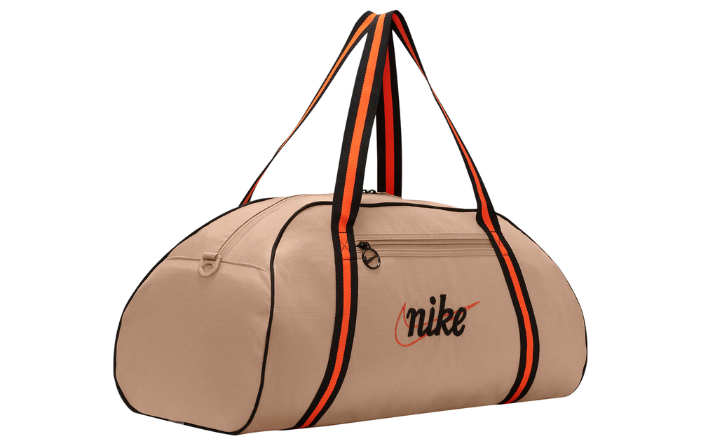 Nike Fabric Luggage Bag, One Shoulder Portable Training Gym Bag Unisex Linen Yellow