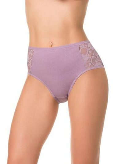 Хлопковые трусики с высокой линией талии (Размер: 4X) (Цвет: темно-синий)