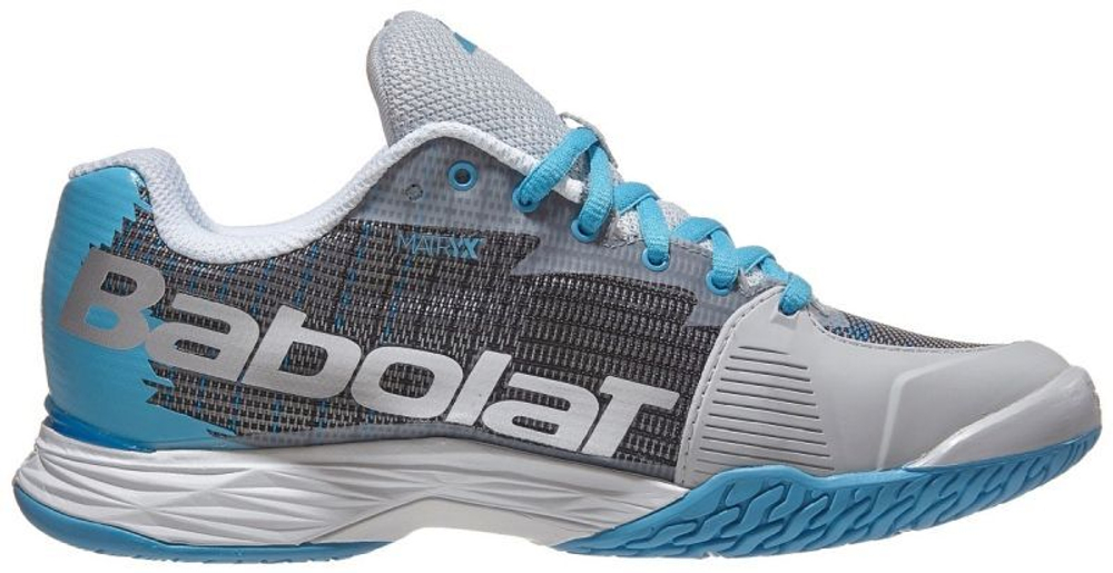 Женские Кроссовки теннисные Babolat Jet Mach и All Court Women - silver/horizon blue