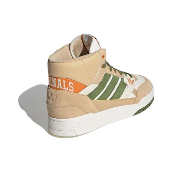 Кроссовки adidas originals DROP STEP для скейтборда Высокие бело-зеленые кроссовки