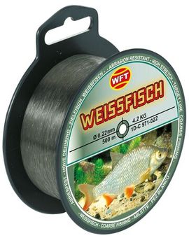 Леска монофильная WFT Zielfisch WEISSFISCH (МИРНАЯ РЫБА) 500 м, 0,22 мм