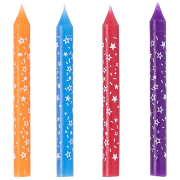 Свечи для торта разноцветные «Звезды» 8 см, 12 шт