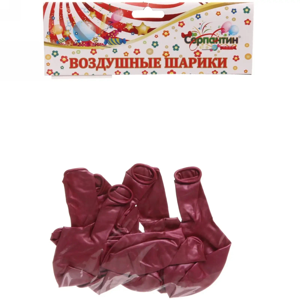 Воздушные шары «Металлик» 10шт 12»/30см малиновый