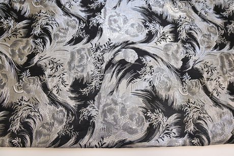 Парча жаккард металлик черная