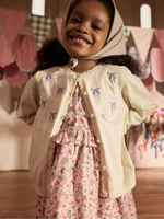 Кардиган с вышивкой для девочки Next N21-285, Кремовый