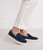 Кожаные мокасины tommy hilfiger hybrid loafer Tommy Hilfiger - темно-синий(FM0FM04440)