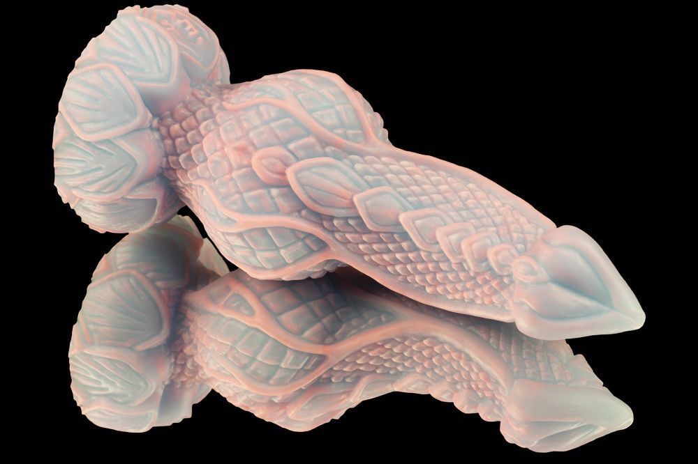 Фантазийный фаллоимитатор Оками large - 27 см. (Цвет: персиковый)