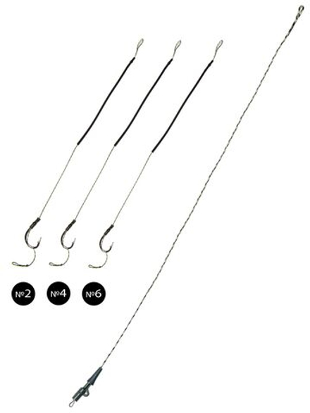 Монтаж карповый LEAD CORE кр. 2, 4, 6/3 поводка L20см набор