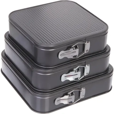 Набор из 3-х форм для выпечки раскладных, квадрат 24*24*7см,26*26*7см,28*28*7см