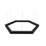 Светильник LED шестиугольный Hexa 114W D1080мм 5000К черный подвесной IP40