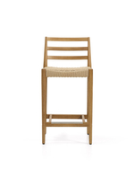 Полубарный стул Analy из массива дуба в натуральной отделке и веревочным сиденьем 65 см