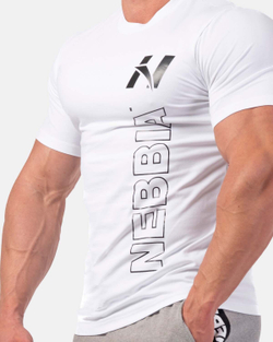 Мужская футболка Vertical Logo NEBBIA T-shirt 293 White