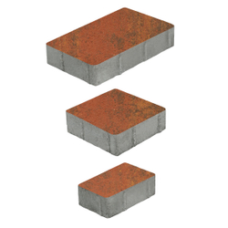 Тротуарная плитка СТАРЫЙ ГОРОД - Листопад гладкий Арабская ночь, комплект из 3 видов плит