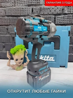 Гайковёрт грузовой ударный бесщеточный аккумуляторный 2000-3000 Н*м, два АКБ в комплекте 3/4 квадрат