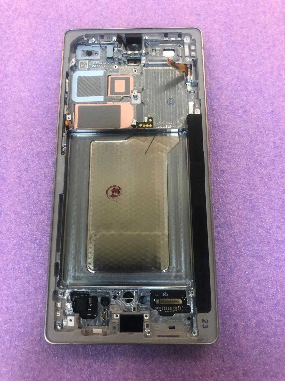 Дисплей в сборе с тачскрином и рамкой для Samsung S938 Galaxy S25 Ultra Titanium Gray Оригинал