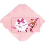 Конверт для денег стандарт «Поздравляем - Букет»