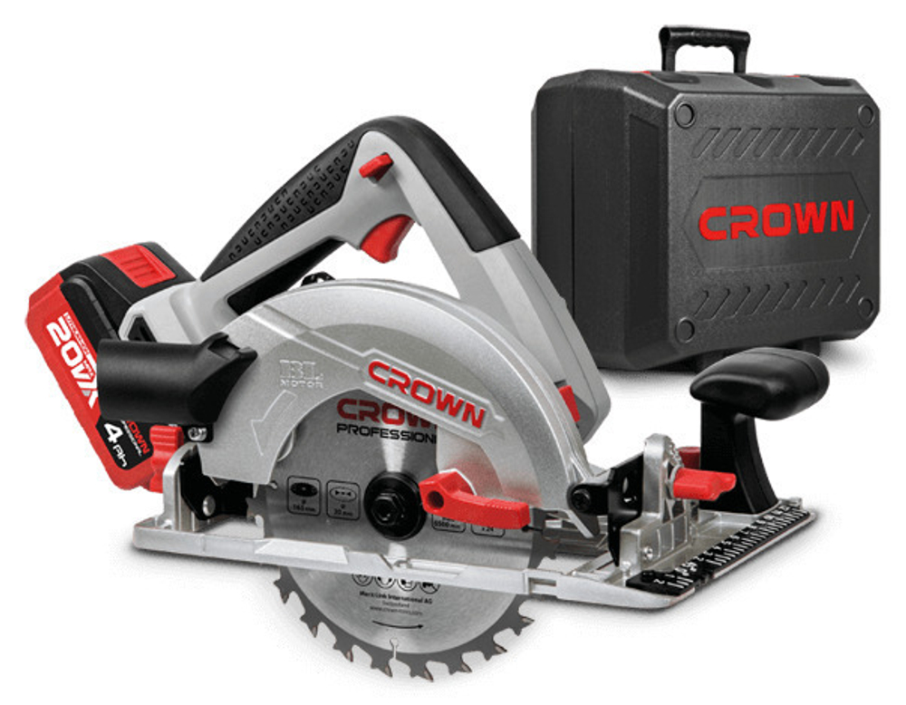 Аккумуляторная дисковая пила CROWN CT25002-165HX-4 BMC