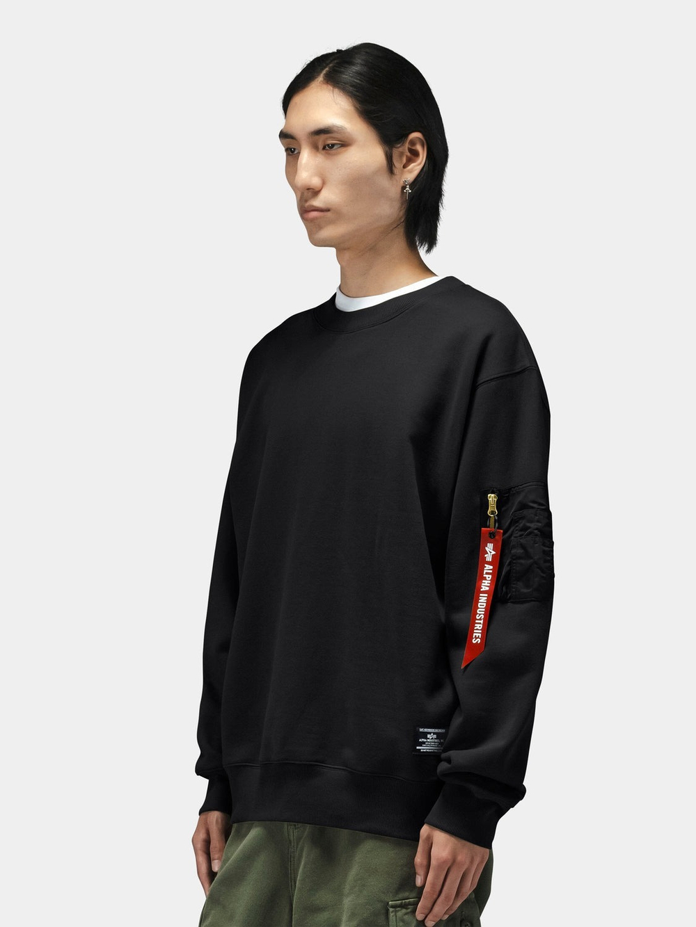 Толстовка мужская ALPHA INDUSTRIES UTILITY POCKET CREWNECK