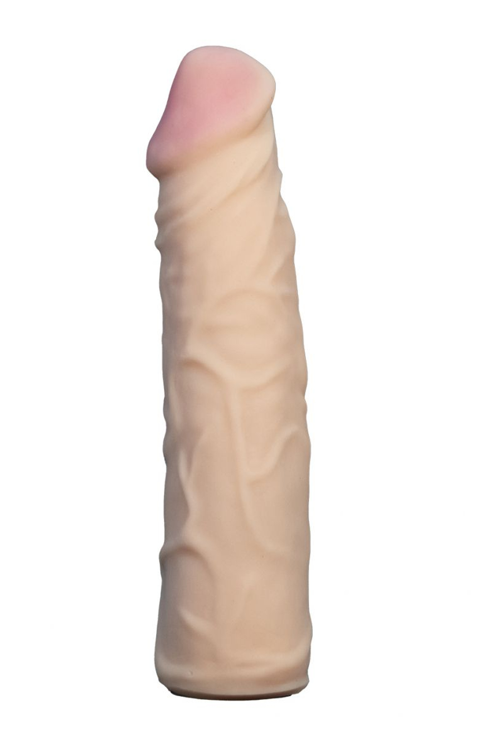 Телесная насадка Harness из неоскин - 21 см. (Цвет: телесный)