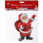 Наклейка на стекло 17,5*14 см «Дед Мороз с мешком», пвх