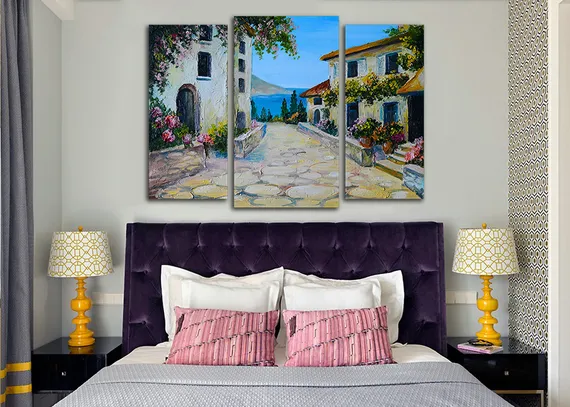 Модульная картина "Улочка к морю"