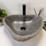 Раковина из речного камня RS-63376 (52*44*15) 0123