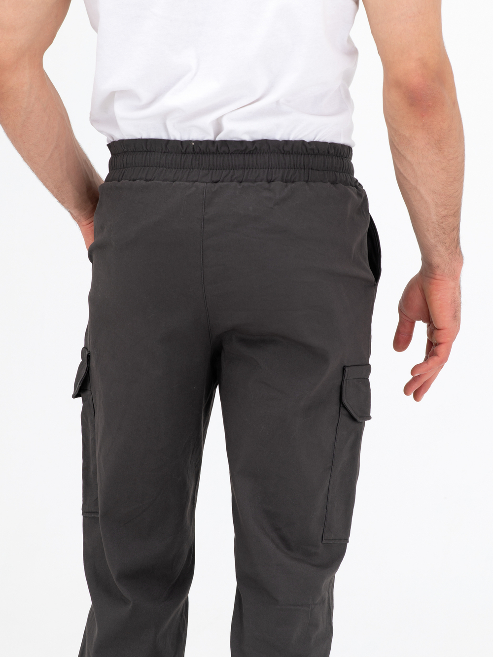 Карго джоггеры прямые. Графит