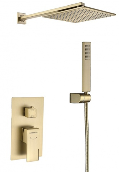 36095-D Смеситель встраиваемый для душа с 2-функ. (Мат. Золото) HansenPRO (5/1шт)