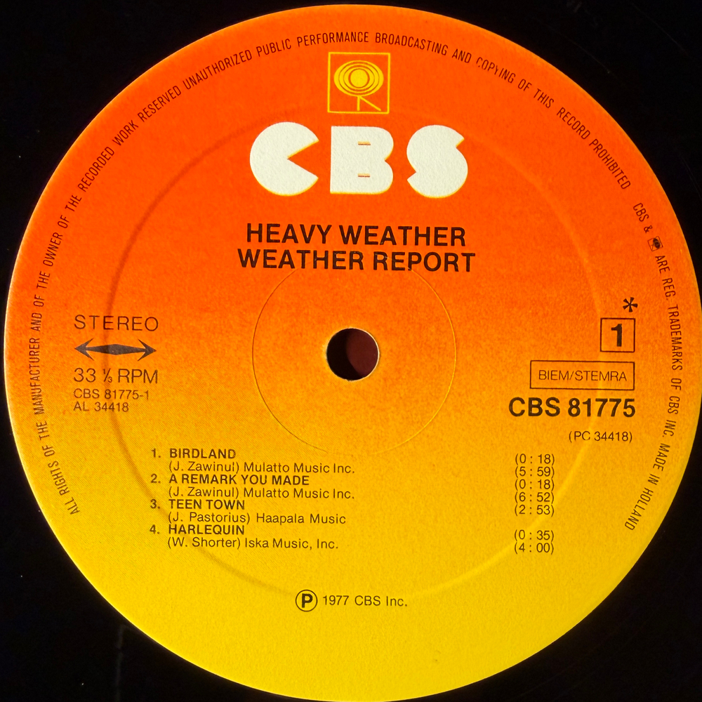 Weather Report - Heavy Weather (Голландия 1977г.)