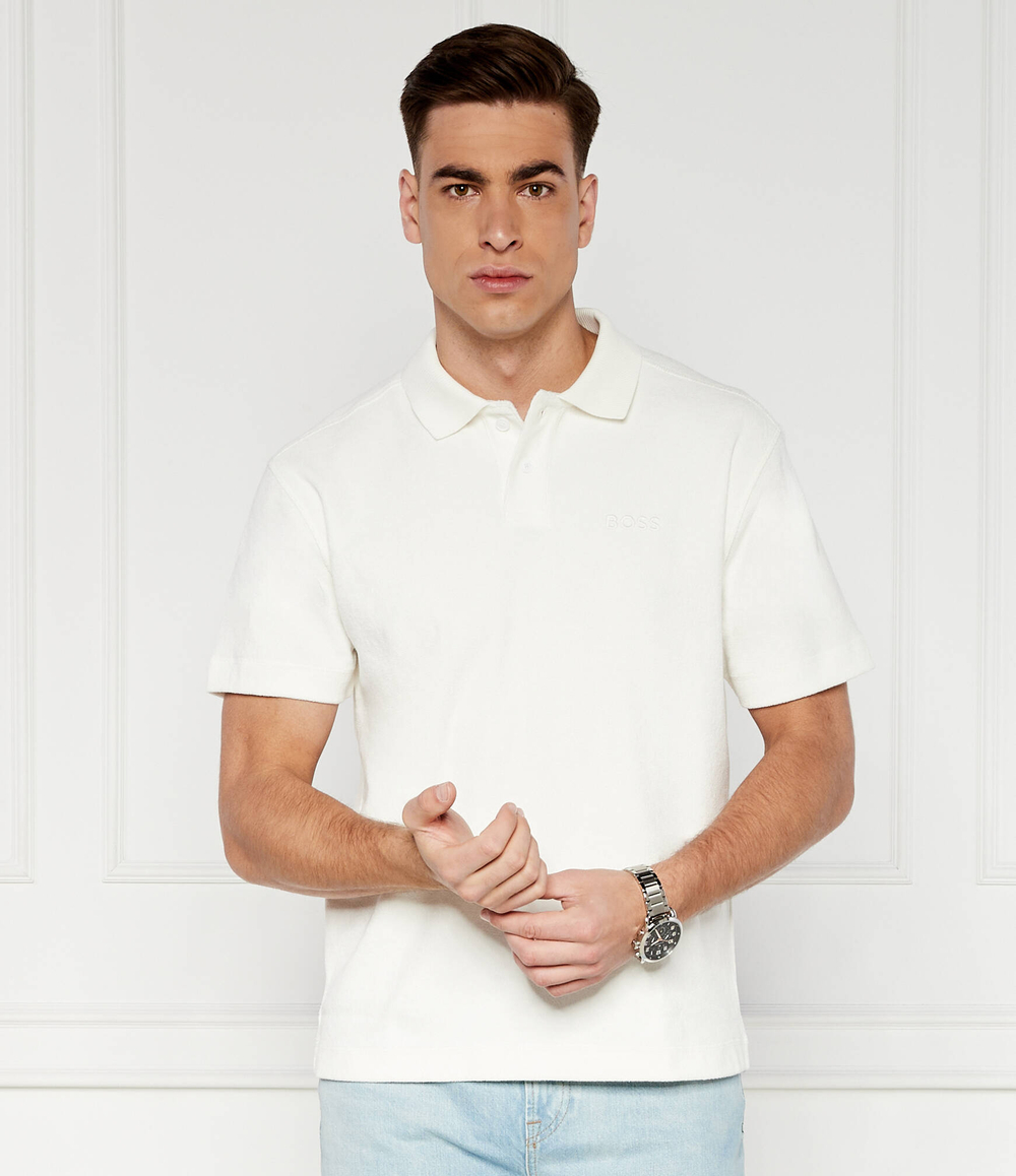 Поло Pe_Towel BOSS ORANGE - экрю(50511083)